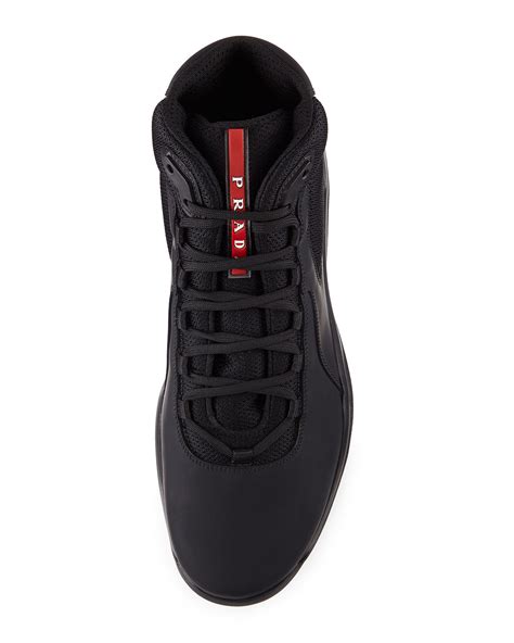 prada americas cup black suede|high top prada americas cup.